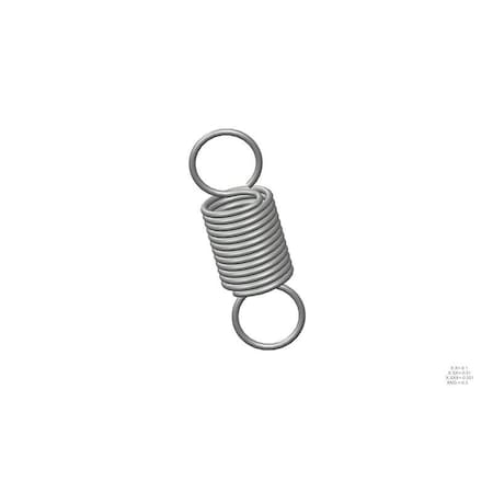 Extension Spring, O=1.125, L= 3.50, W= .105